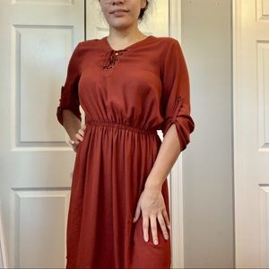 Flowy orange dress 👗